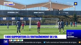 1000 supporters à l'entraînement de l'OL