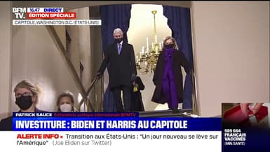 Bill et Hillary Clinton arrivent au Capitole pour assister à l'investiture de Joe Biden