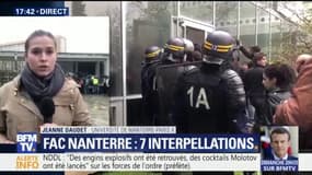 Les CRS interviennent à l'université de Nanterre, 7 personnes ont été interpellées