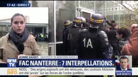 Les CRS interviennent à l'université de Nanterre, 7 personnes ont été interpellées