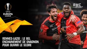 Rennes-Lazio : le bel enchaînement de Gnagnon pour ouvrir le score