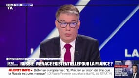 Ukraine: Olivier Faure estime qu'Emmanuel Macron "a raison de dire que la Russie est une menace"