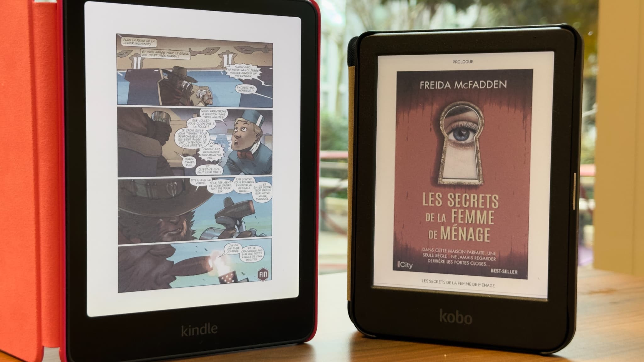 La liseuse Kindle Colorsoft et la Kobo Clara