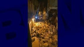 Deux immeubles se sont effondrés dans la nuit du 20 au 21 juin 2021 à Bordeaux (Gironde).