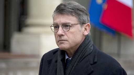 Vincent Peillon dans la cour de l'Elysée, en janvier 2014.