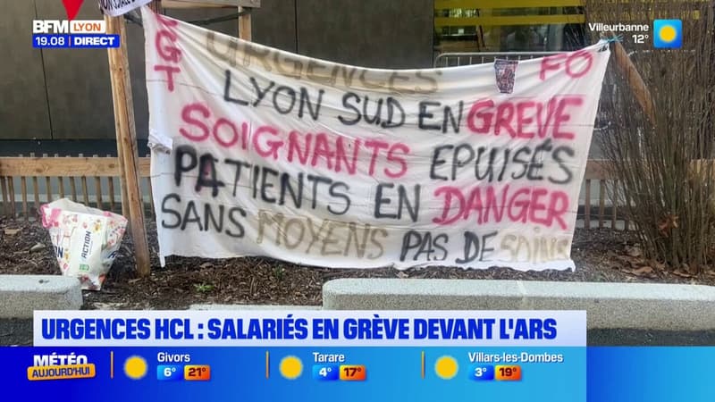Urgences HCL : les salariés en grève devant l'ARS
