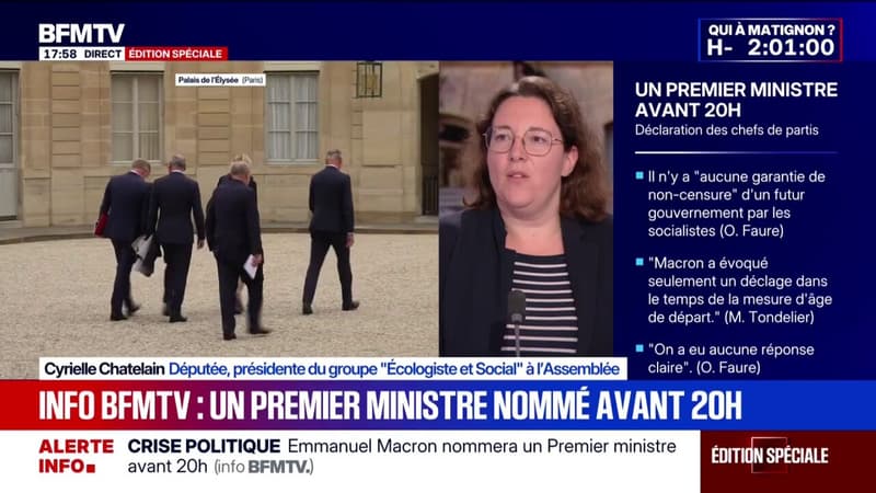 Réunion à l'Élysée: Cyrielle Chatelain (Écologiste et Social) confie 