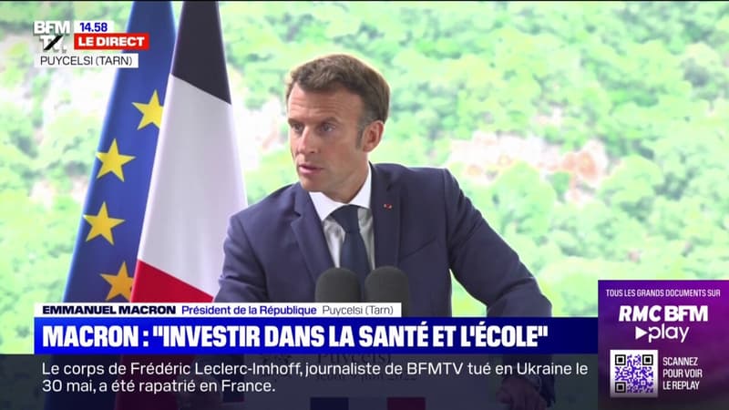 Emmanuel Macron souhaite un investissement massif sur l'école et la santé