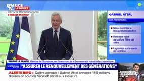 Bruno Le Maire annonce des "contrôles massifs" des industriels et des distributeurs sur le respect des lois Egalim