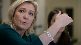 La candidate du Rassemblement national à la présidentielle, Marine Le Pen, le 4 novembre 2021 à Mulhouse