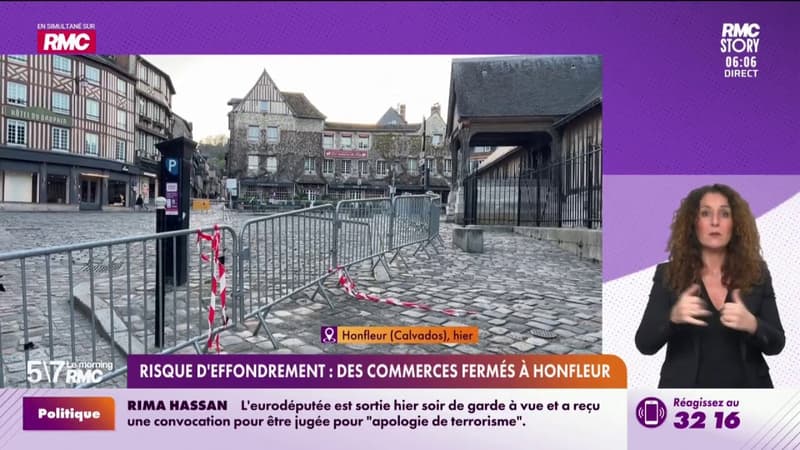 Risque d'effondrement : des commerces fermés à Honfleur