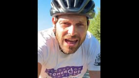 Frédéric de Lanouvelle sur son vélo