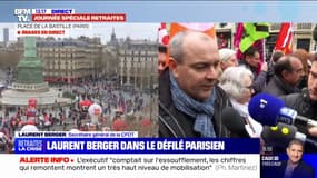 Retraites: pour Laurent Berger, le référendum d'initiative partagée "est une énorme porte de sortie"