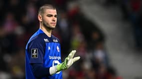 Lucas Chevalier avec Lille lors d'un match de Ligue 1 en novembre 2024