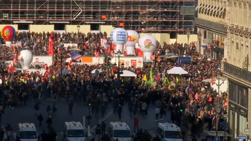 Grève du 7 février: 400.000 manifestants dans la rue à Paris selon la CGT, comme le 19 janvier