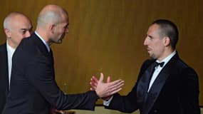 Zinedine Zidane et Franck Ribéry à Zurich le 13/01/2024