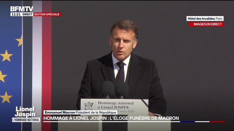 Hommage à Lionel Jospin: "Pour convaincre, il avait le goût des autres", affirme Emmanuel Macron