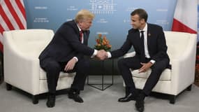Emmanuel Macron et Donald Trump lors du sommet du G7 à Charlevoix au Canada