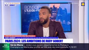 Rudy Gobert, joueur de basket-ball évoluant en NBA, explique que les joueurs de l'équipe de France vont faire en sorte "d'être les meilleurs" pour les JO 2024
