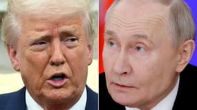 Donald Trump et Vladimir Poutine le 13 mars 2025. 