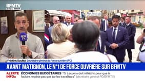 Pour Frédéric Souillot (FO), "les menaces d'une nouvelle grève" ne sera pas "rangée" en cas d'annonce d'une taxe sur les plus riches