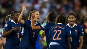 Les joueuses de l'équipe de France face à l'Angleterre à l'Euro, le 5 juillet 2025.