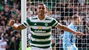 Georgios Giakoumakis avec le Celtic en août 2022