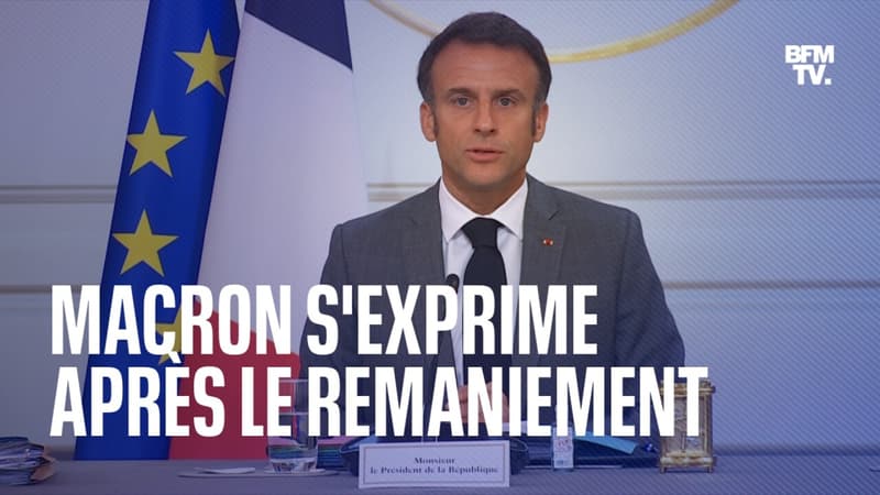 Remaniement: l'intégralité de la prise de parole d'Emmanuel Macron