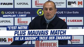 Montpellier 1-3 Brest : "Notre plus mauvais match de la saison", tacle Der Zakarian