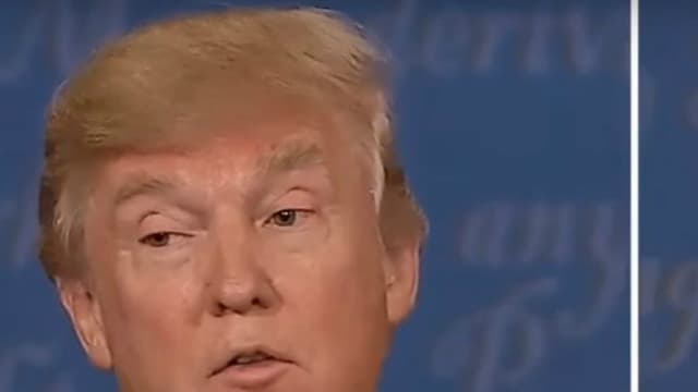 Donald Trump et Hillary Clinton durant le troisième débat. 