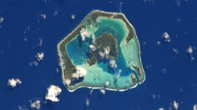 Une photo de la Polynésie française prise depuis l'espace, publiée par l'astronaute français Thomas Pesquet sur son compte Twitter, le 26 juillet 2021.