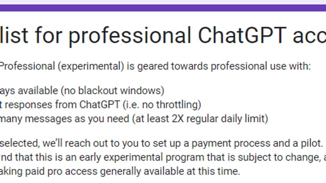 OpenAI a lancé une enquête en ligne pour savoir si ses utilisateurs étaient prêts à payer pour utiliser ChatGPT OpenAI a lancé une enquête en ligne pour savoir si ses utilisateurs étaient prêts à payer pour utiliser ChatGPT