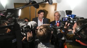 Les avocats du Docteur Frédéric Péchier, Jean-Yves Le Borgne et Randall Schwerdorffer, le 16 mai 2016 au tribunal de Besançon