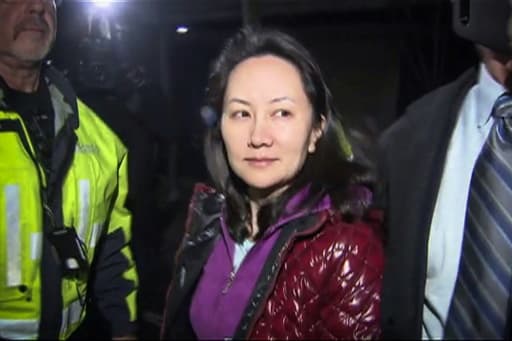 La dirigeante de Huawei Meng Wanzhou le 11 décembre 2018 à Vancouver La dirigeante de Huawei Meng Wanzhou le 11 décembre 2018 à Vancouver