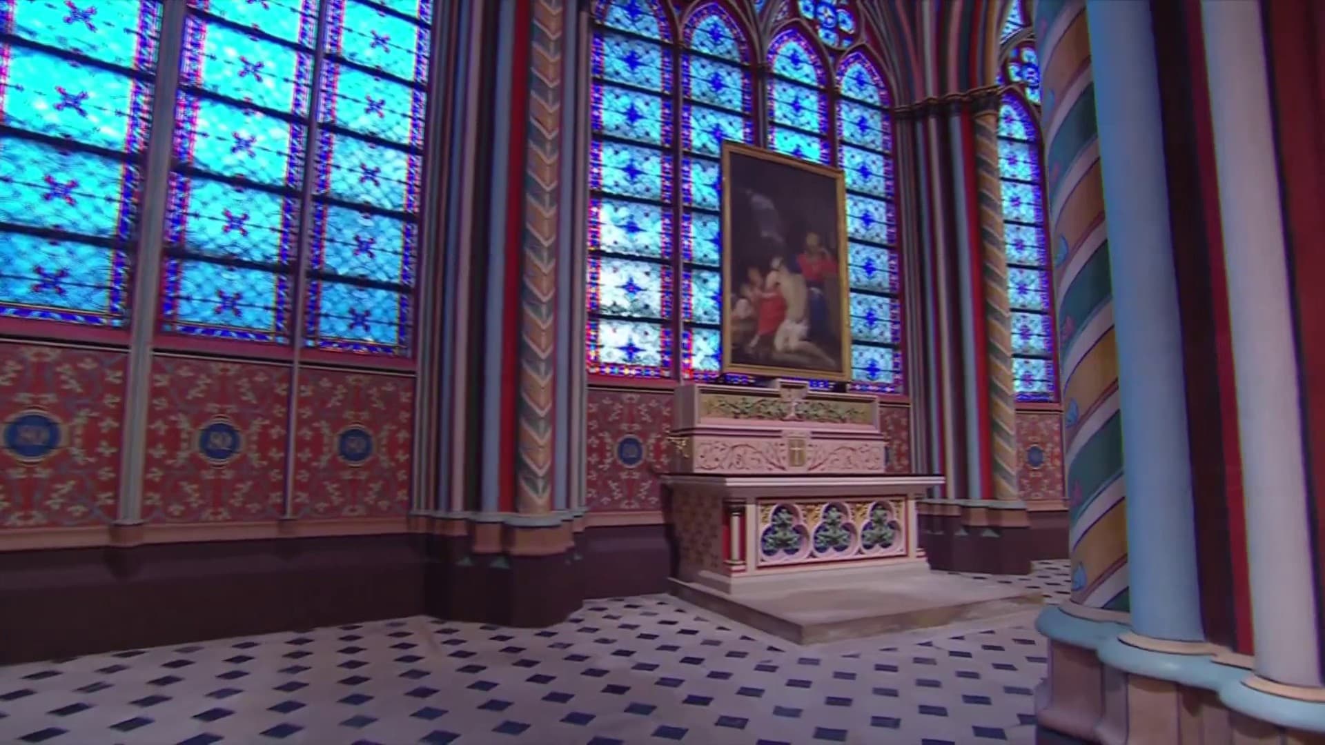 Une peinture dans la chapelle Saint-Marcel, dans la cathédrale Notre-Dame de Paris, le 29 novembre 2025. Une peinture dans la chapelle Saint-Marcel, dans la cathédrale Notre-Dame de Paris, le 29 novembre 2025.