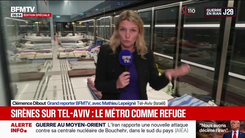 Guerre au Moyen-Orient: à Tel-Aviv, les habitants se réfugient dans le métro