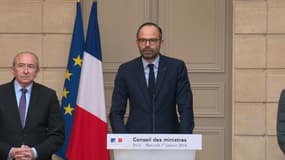 Le Premier ministre lors de la conférence de presse sur Notre-Dame-des-Landes.