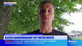Le champion de triathlon paralympique Alexis Hanquinquant célèbre son 8e titre européen