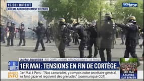 1er-mai à Paris : des heurts à l'approche de la Place d'Italie