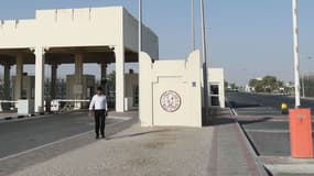 La frontière entre l'Arabie saoudite et le Qatar, côté qatari.
