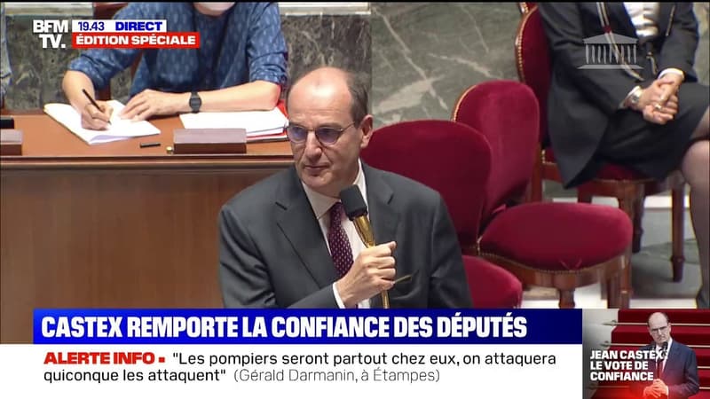 "Maintenant, au travail": Jean Castex remporte la confiance des députés
