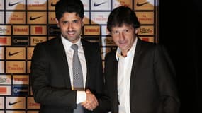 Nasser Al-Khelaïfi et Leonardo en juillet 2011