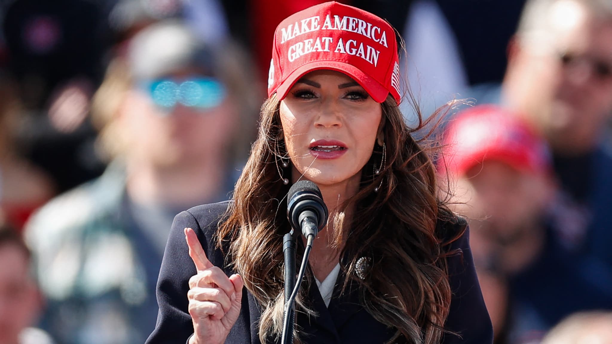 Kristi Noem, potentielle co-listière de Donald Trump Kristi Noem, potentielle co-listière de Donald Trump