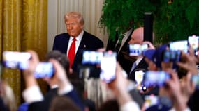 Le président américain Donald Trump le 7 avril 2025.