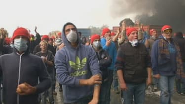Des manifestants bretons, samedi dernier, mobilisés contre l'écotaxe.