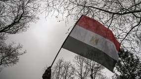 Le drapeau égyptien - Image d'illustration