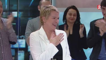 Elise Lucet, à la fin de son dernier JT sur France, le 29 avril 2016.