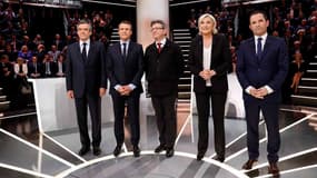 Les cinq principaux candidats à la présidentielle avant le débat du 20 mars sur TF1.