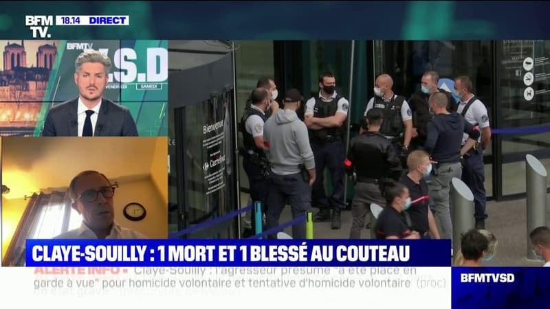 "Ce n'est pas une zone déclarée à risque (...) c'est le choc": le maire de Claye-Souilly témoigne après l'agression au couteau qui a fait un mort et un blessé grave