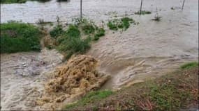 Le Gier lors de la crue du 17 octobre 2024.